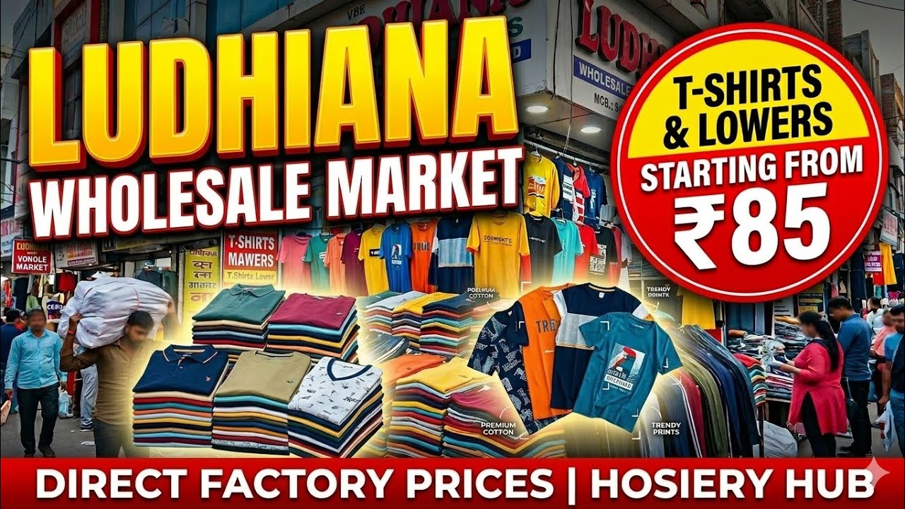 ₹85/- 🤩 से शुरू / Tshirt Lower Wholesale Market Ludhiana | Ludhiana Wholesale Market 