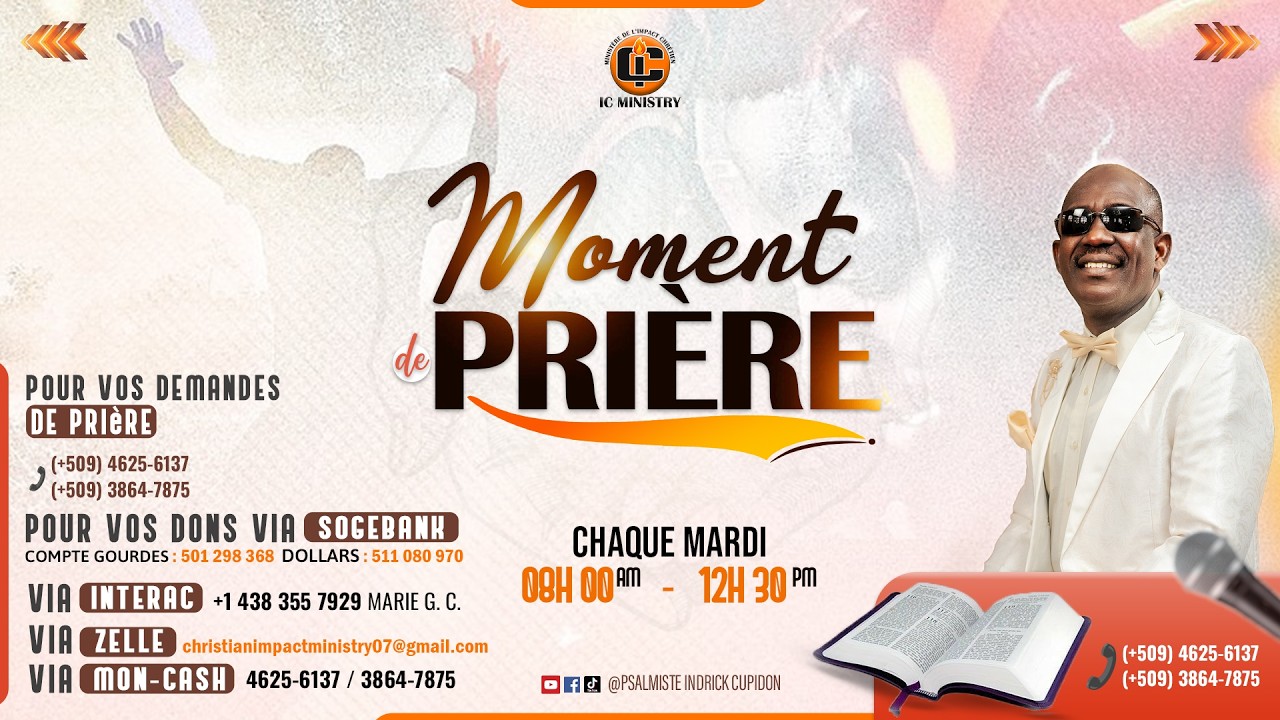EN DIRECT | MOMENT DE PRIÈRE - 17 MARS 2026 | Psalmiste Indrick Cupidon