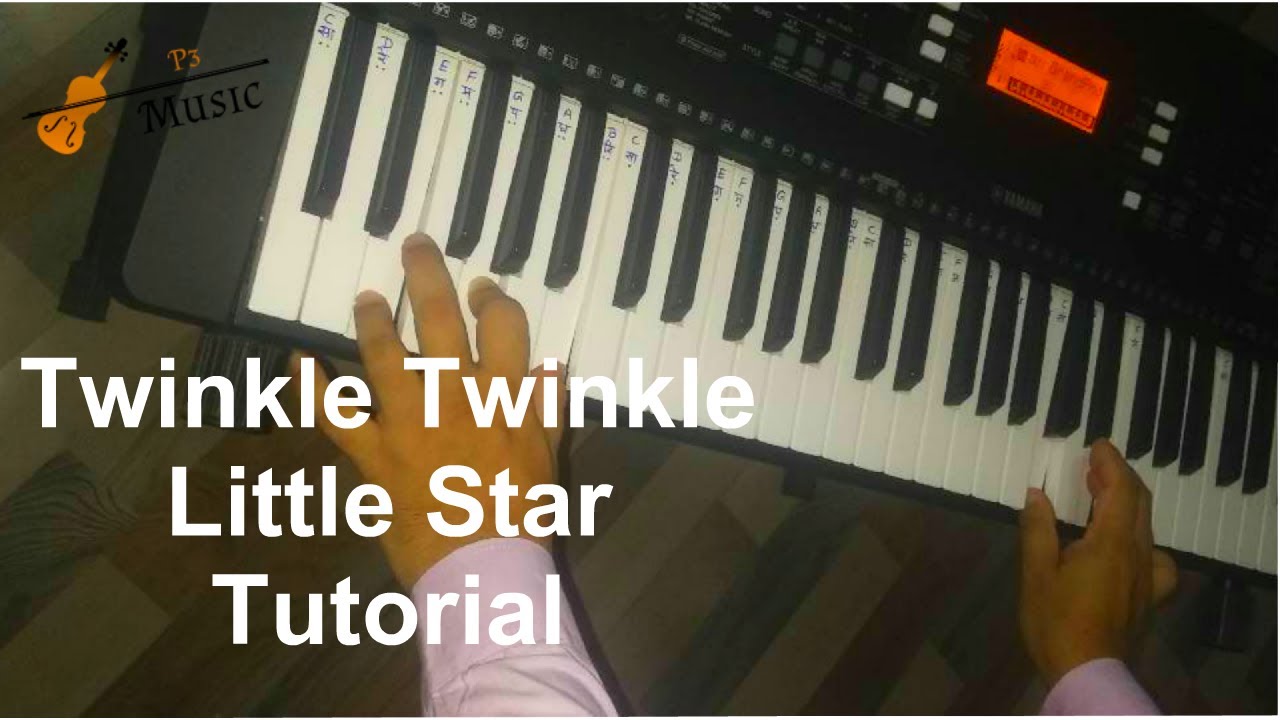 Twinkle Twinkle Little Star Piano Tutorial with Notes| nursery rhymes piano tutorial