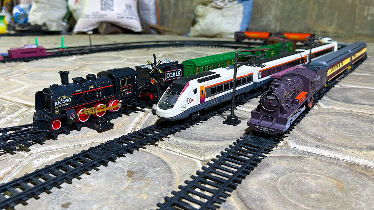 ASMR Train Racing! Steam Engine vs. FENFA High-Speed Rail Run ( DS World Miniature )
