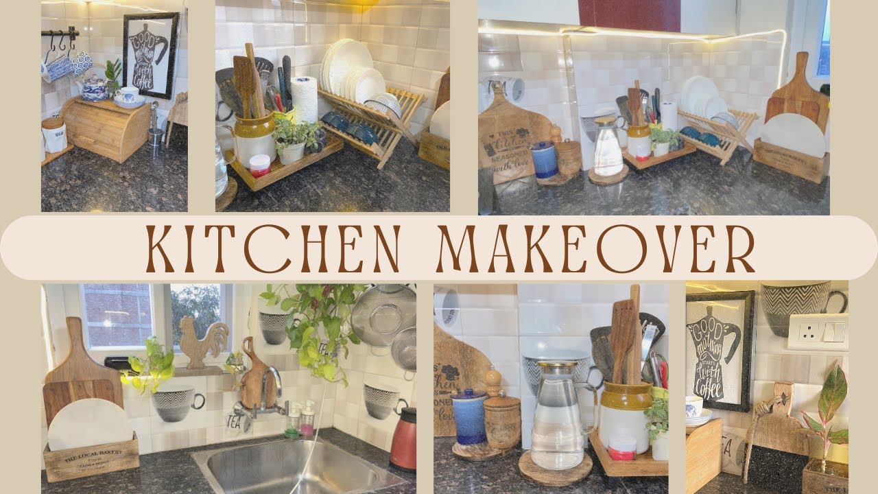 KITCHEN COUNTERTOP ORGANISATION IDEAS | Kitchen Countertop Makeover | Rental Kitchen Makeover