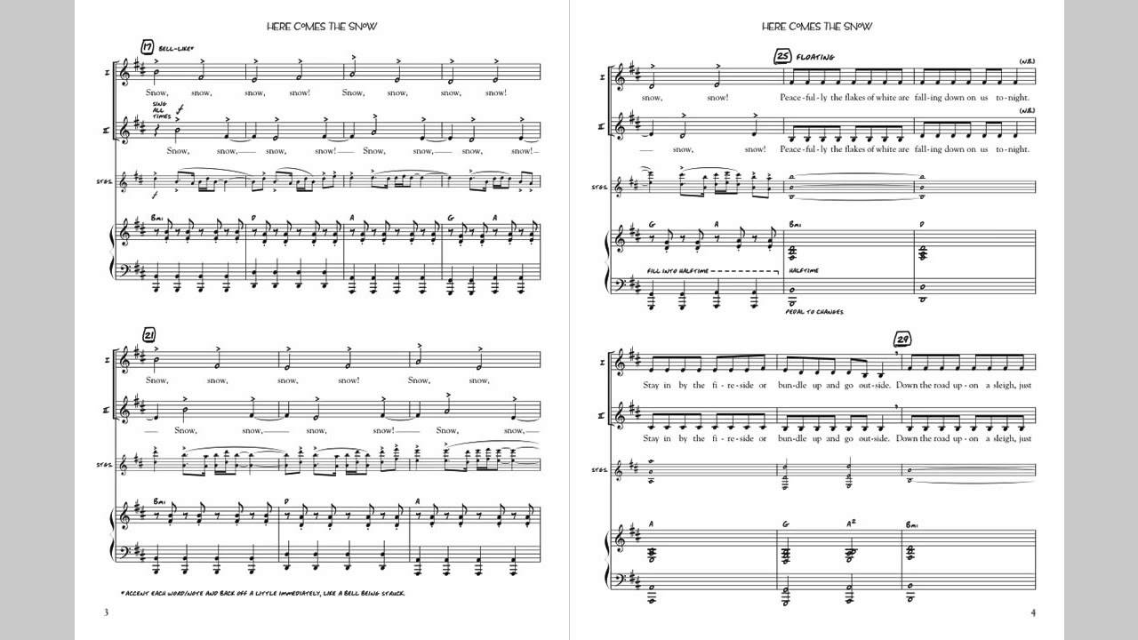 Here Comes The Snow - MusicK8.com Singles Reproducible Kit
