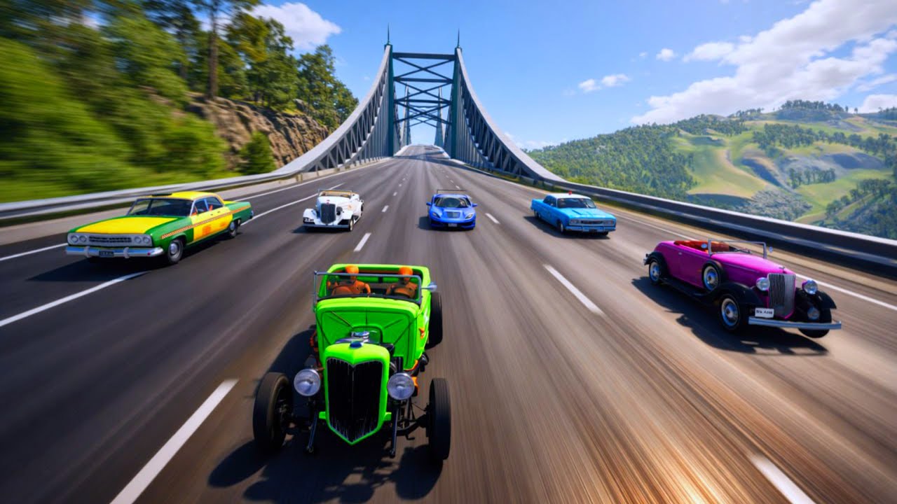 Full Throttle INSANE Long Downhill lane ! | BeamNG.drive Epic Crashes & Speed Test
