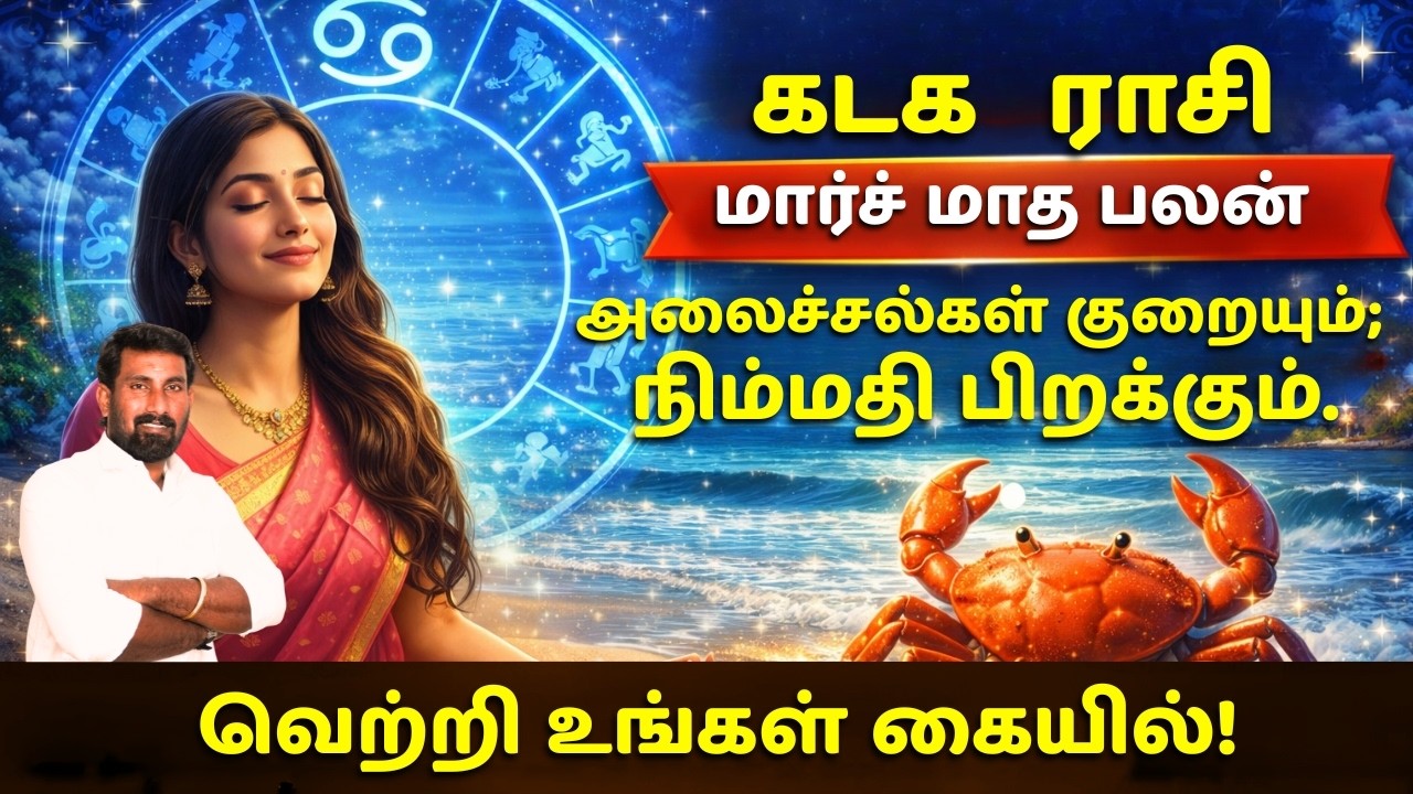 கடகம்: அலைச்சல்கள் குறையும்; நிம்மதி பிறக்கும்.கடகம்: #கடகம் #கடகராசி #CancerRasi #CancerTamil