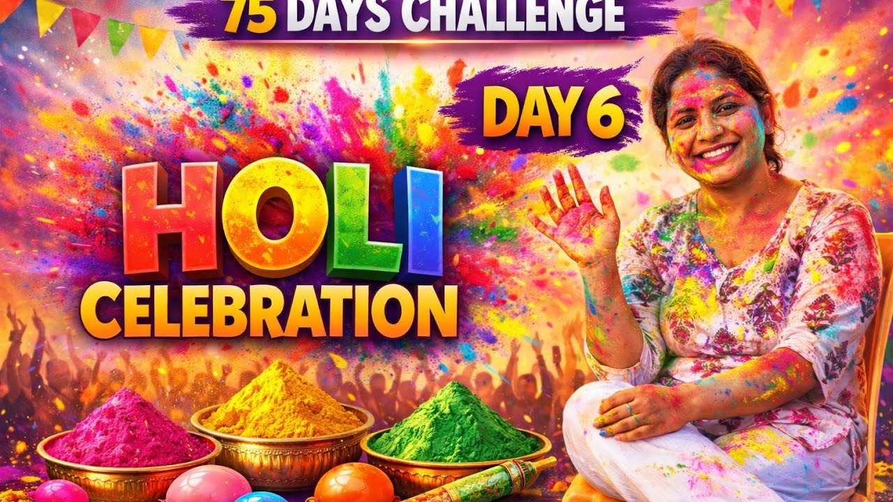 Day 6 of my 75 days English speaking challenge Holi celebration #english #englishspeaking #learning 