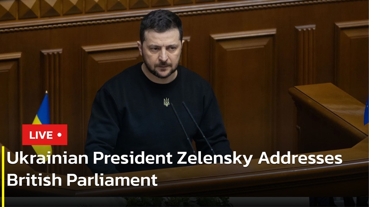 🔴 LIVE: Ukrainian President Zelensky Addresses British Parliament | AC13