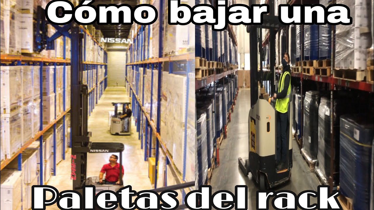 Como subir una paleta al rack con el Stand Up Forklift Training
