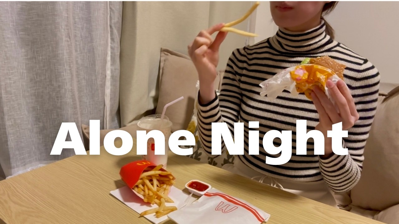 Alone night after working in Japan🇯🇵 | Feel Down | McDonald's | Quiet Night