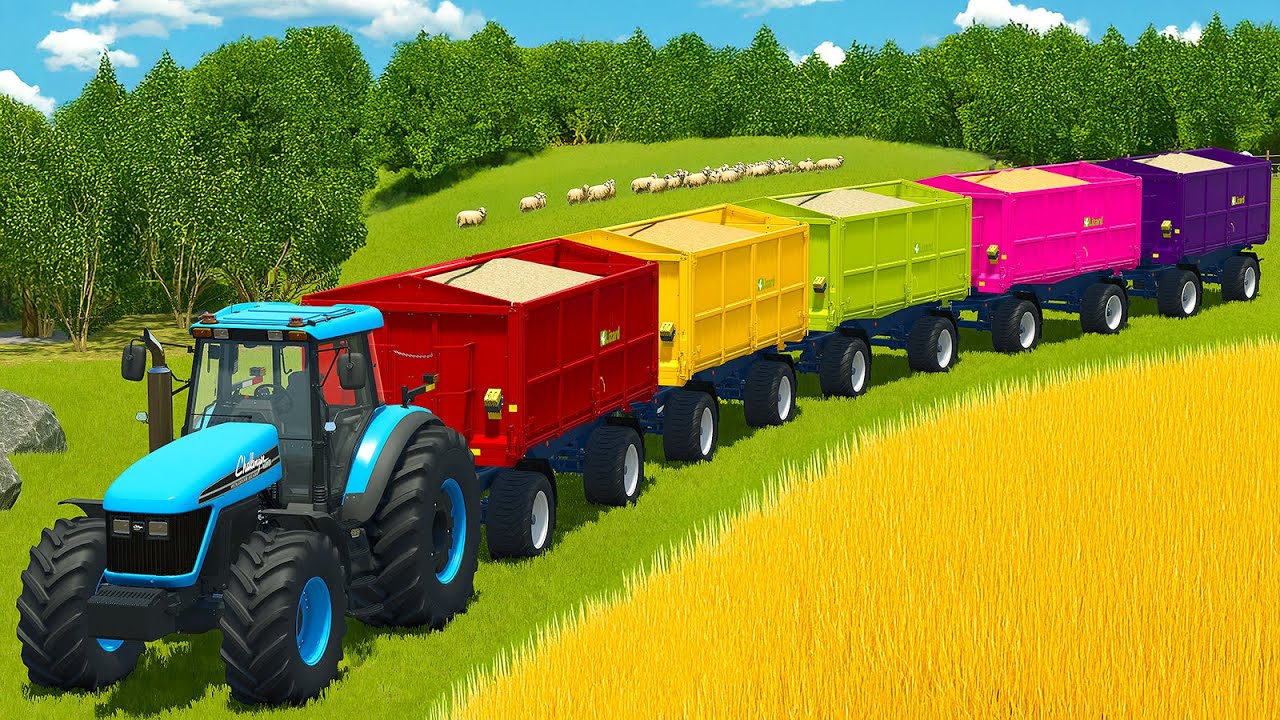 HARVEST, LOAD AND TRANSPORT WHEAT & BARLEY WITH VOLVO WHEEL LOADERS - Farming Simulator 25
