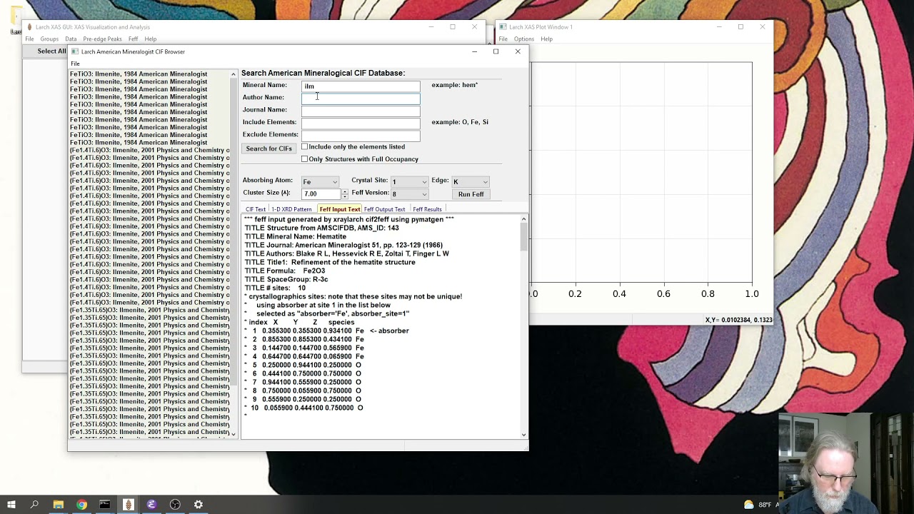 Larch for XAFS Analysis 8: Running Feff to calculate EXAFS contributions
