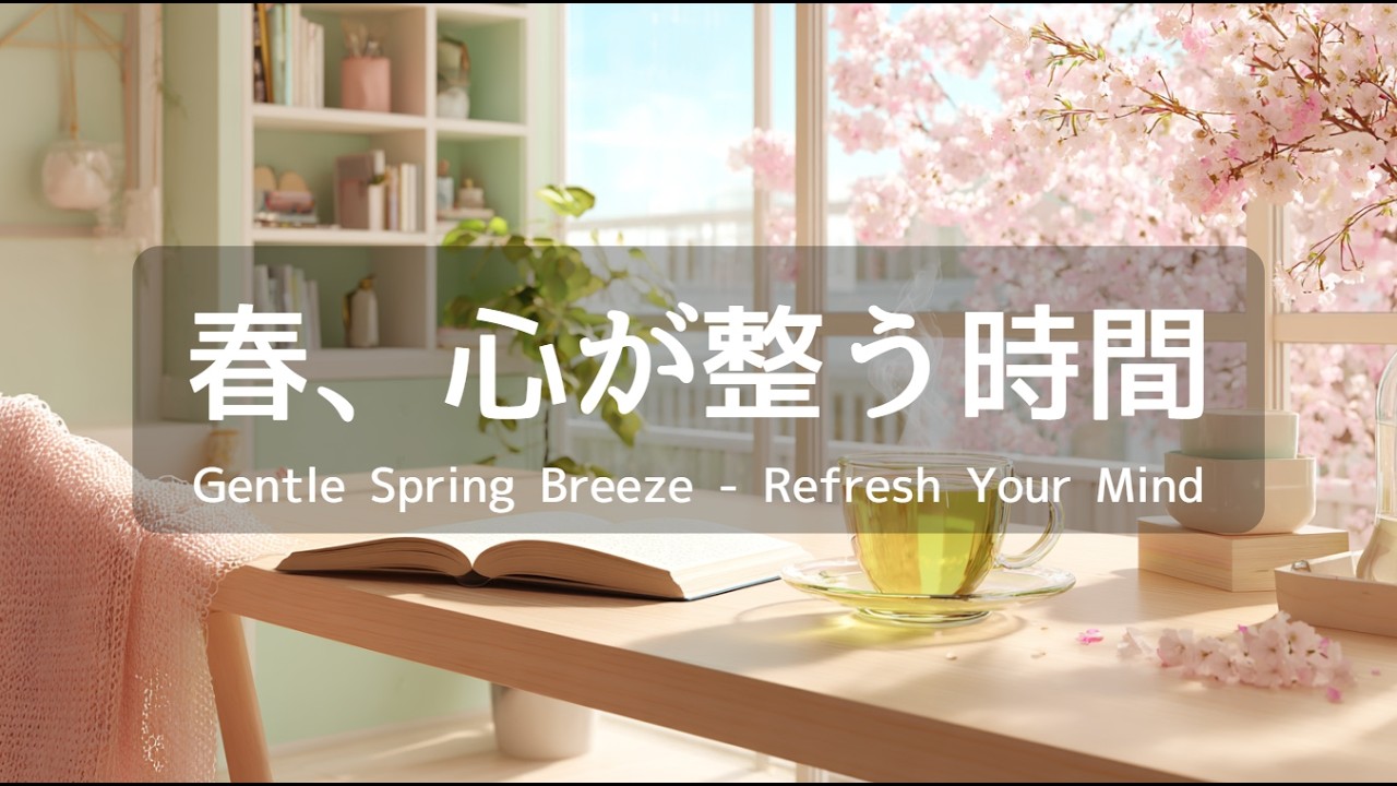 【癒しBGM】心が軽くなる穏やかな春の午後に｜自律神経を整えるカフェジャズ60分 – リラックス・睡眠・作業