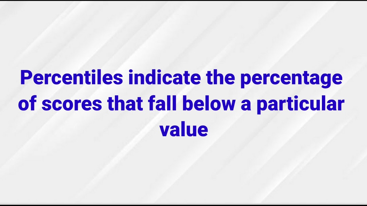 Percentiles Grade 12 Maths Literacy