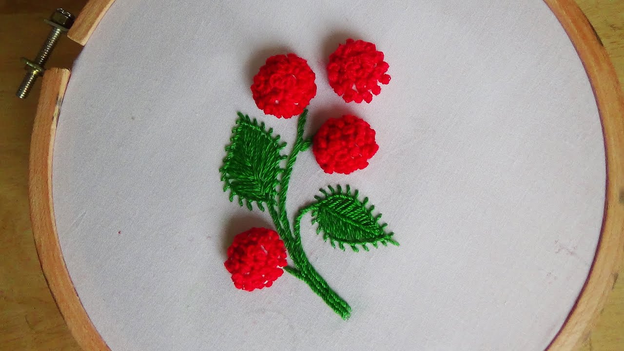 Hand Embroidery: Stump work (french knot)