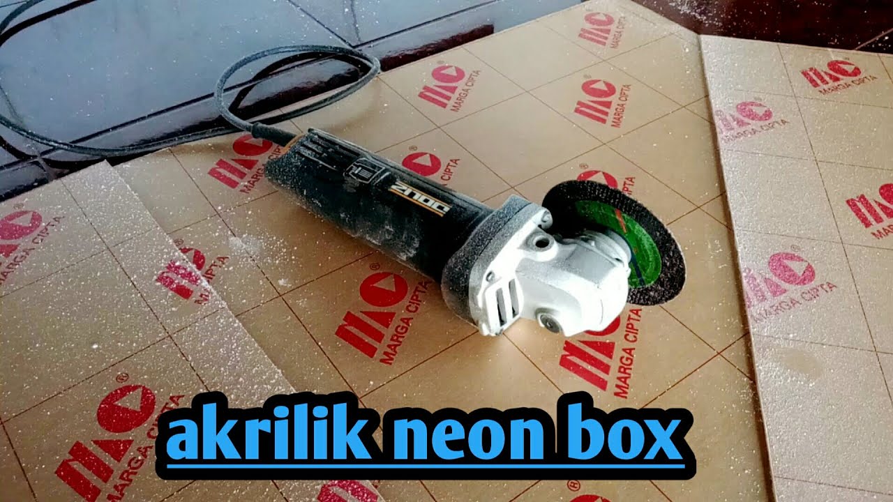 Buat rangka neon box akrilik