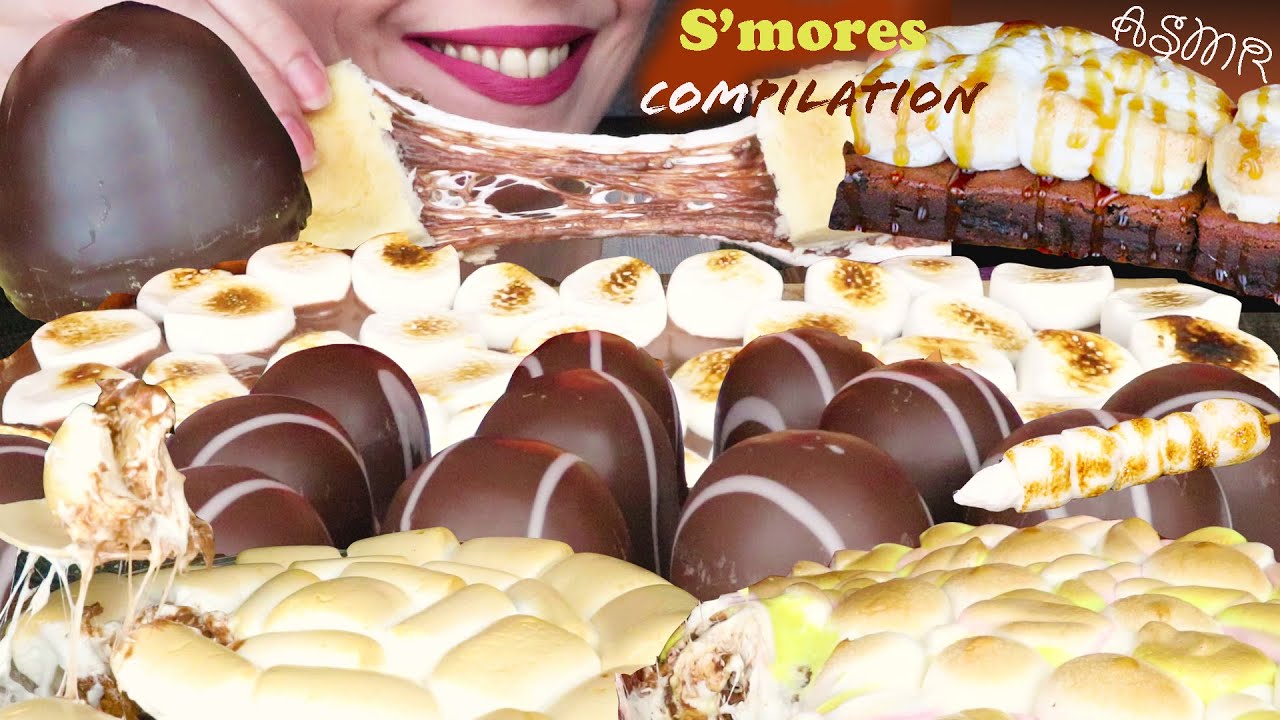 S'MORES, MARSHMALLOWS & FLUFF COMPILATION 🍫 | No Talking | ASMR Mukbang - 먹방 | Real Eating Sounds