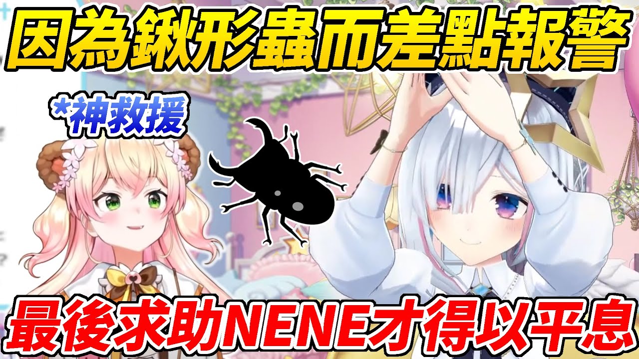 PP天使回老家時因為一隻鍬形蟲差點報警，所幸求助於NENE最終免於一場烏龍鬧劇ww【天音彼方／天音かなた】【ホロライブ切り抜き】【hololive中文精華】