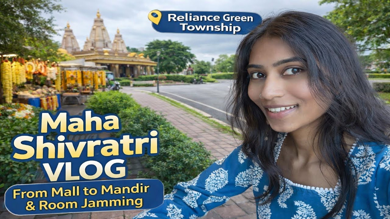 Maha Shivratri Vlog 2026 | Mall to Mandir to Midnight Jamming 🌸🎶🏏 Reliance Greens Jamnagar