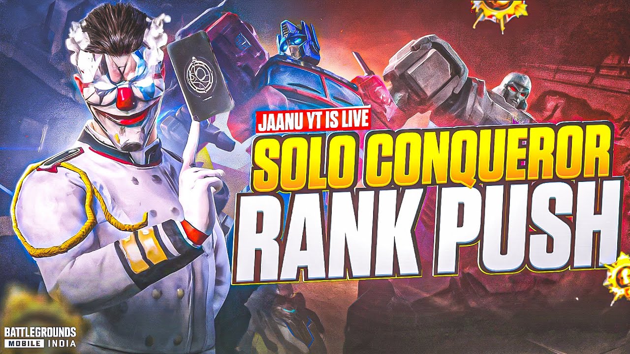 New System Solo Conqueror Push Live🔥| A Legit Solo Conqueror Rank Push💀| Live Bgmi💀| Solo Rank Push|