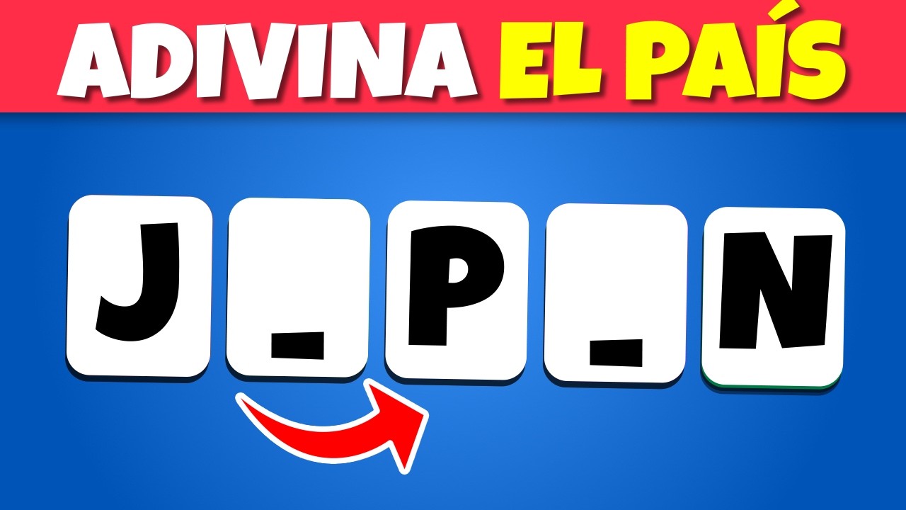 🌎 Adivina el PAÍS con POCAS LETRAS 🤔🚩 | Países del Mundo Quiz ✅