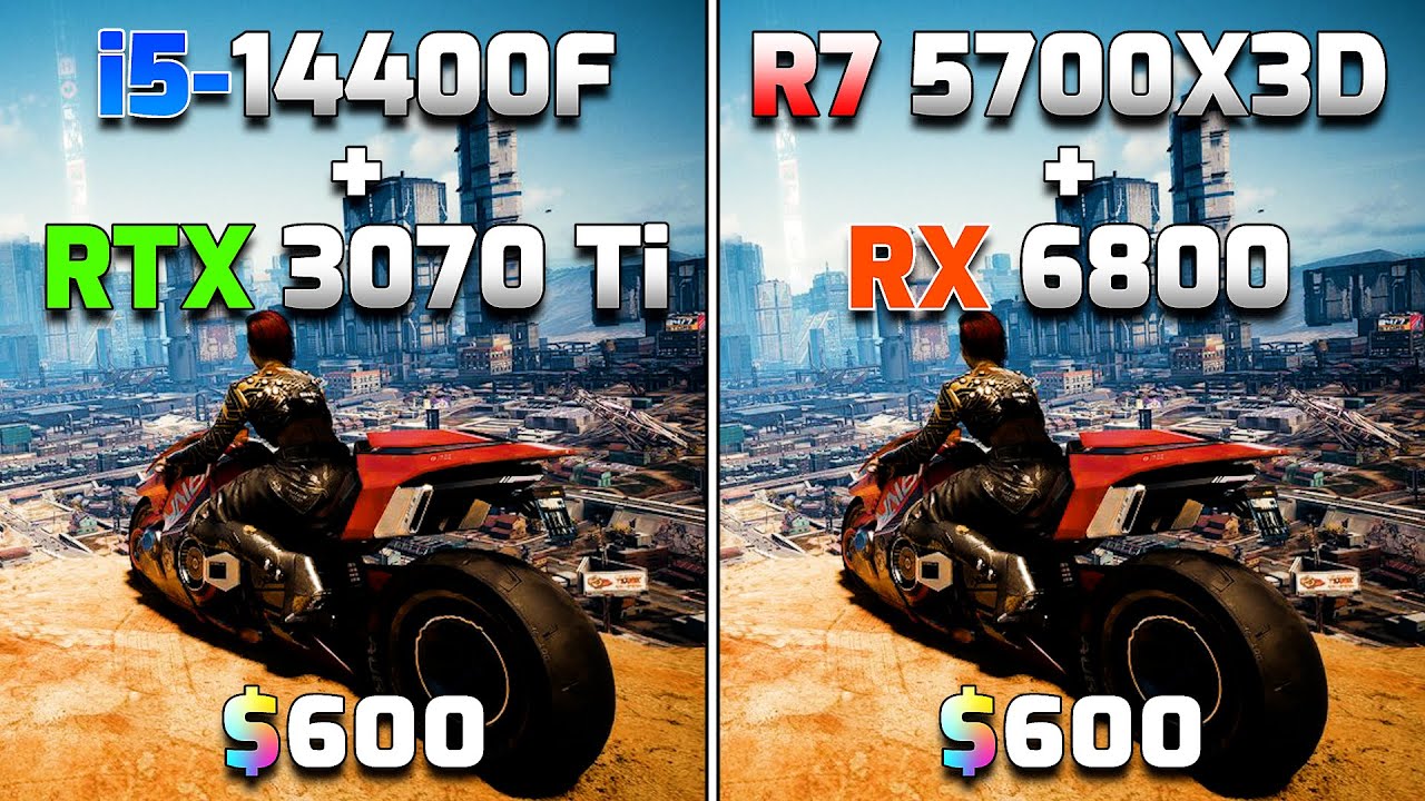 Core i5 14400F + RTX 3070 Ti vs Ryzen 7 5700X3D + RX 6800 | PC Gameplay Tested