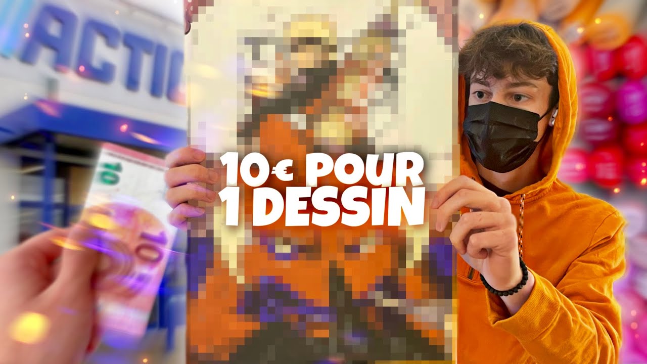 Faire un DESSIN MANGA avec 10€ ! (Géant poster)