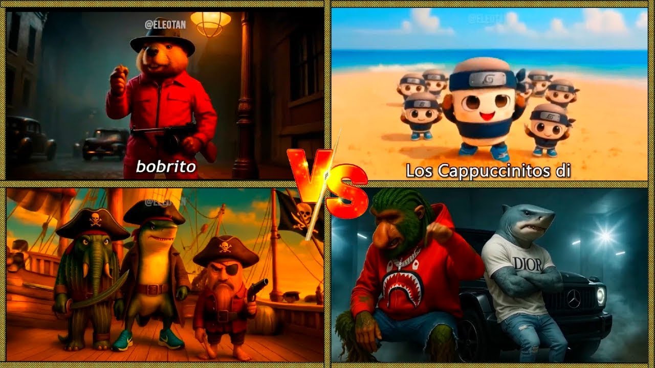 Bobrito Bandito 🆚 Capuccino Assassino 🆚 Tralalero Tralala 🆚 BRBRBR Patapim 🎶 , Tiles Hop EDM Bat