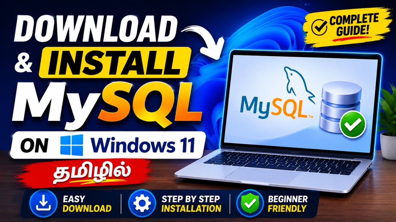 How to Download and Install MySQL on Windows 11 in Tamil | ArangaOG