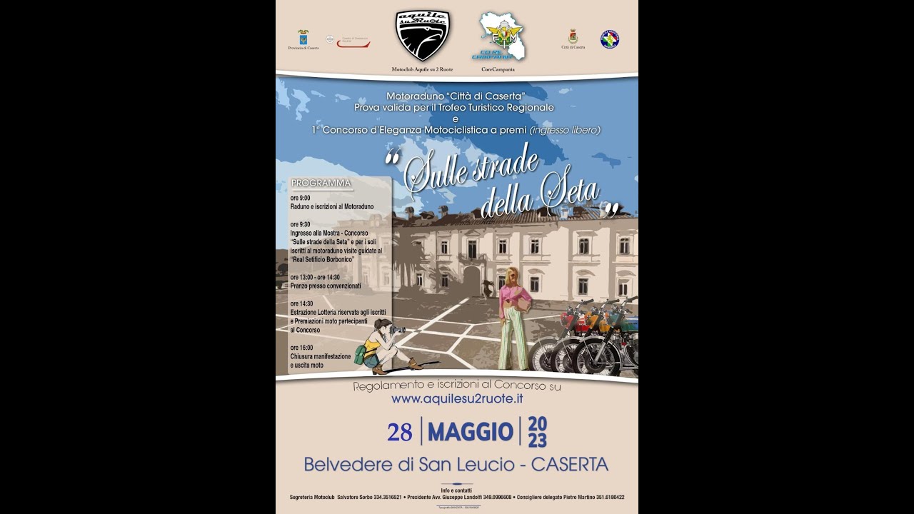 Sulle strade della seta - 1o concorso di eleganza motociclistica - San Leucio 2023