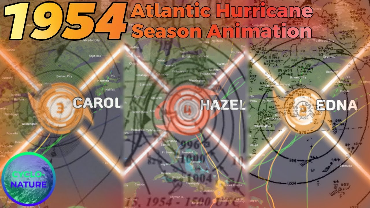 1954 Atlantic Hurricane Season Animation