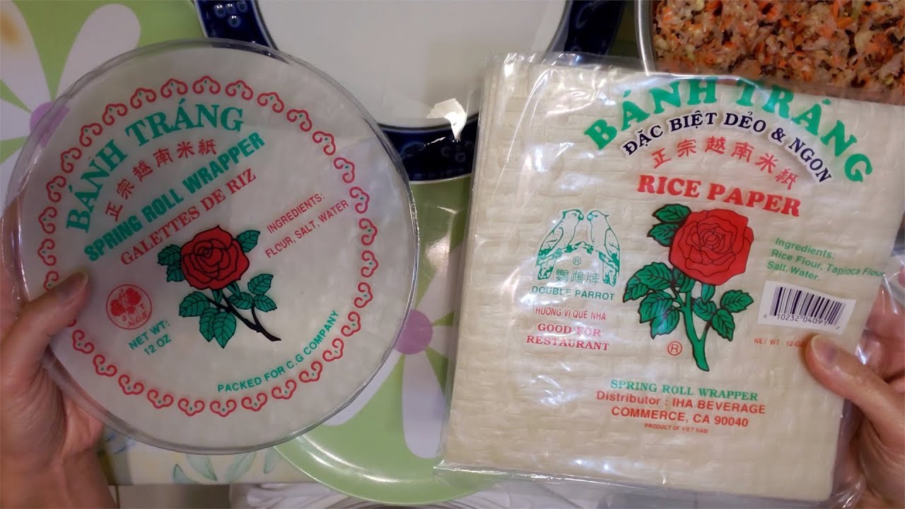 Vietnamese fried spring rolls: how to work with other rice paper wrapper sizes