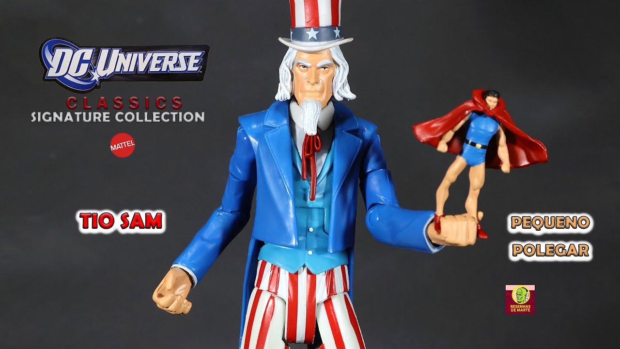 Tio Sam DC Universe Classics Sifnature Collection Uncle Sam with Doll Man Mattel Action Figure Revie