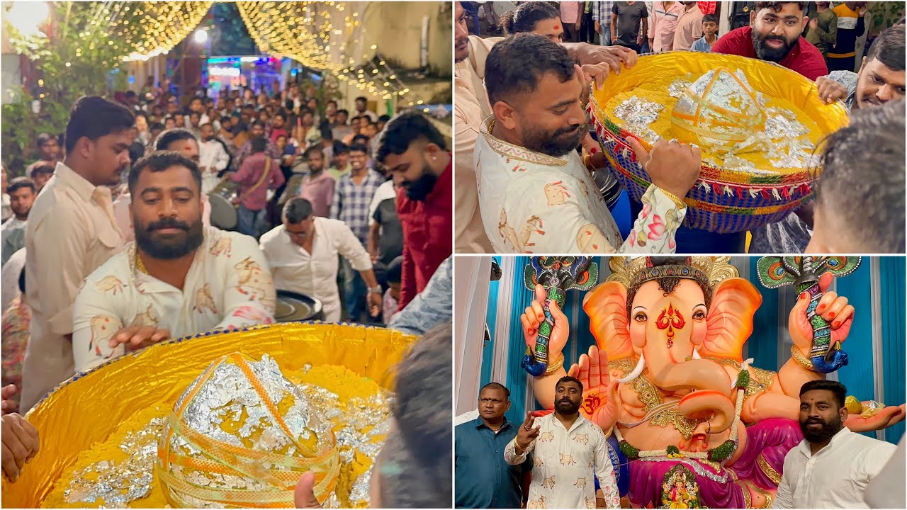 Ramnagar Siddiq Bhai Ganesh Big Laddu 786 Kg 2025 |  Siddiq Bhai Ganesh Mandapam 