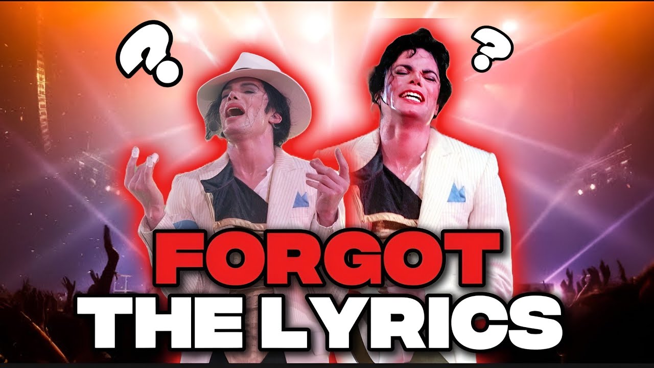 all the times Michael Jackson forgot the lyrics