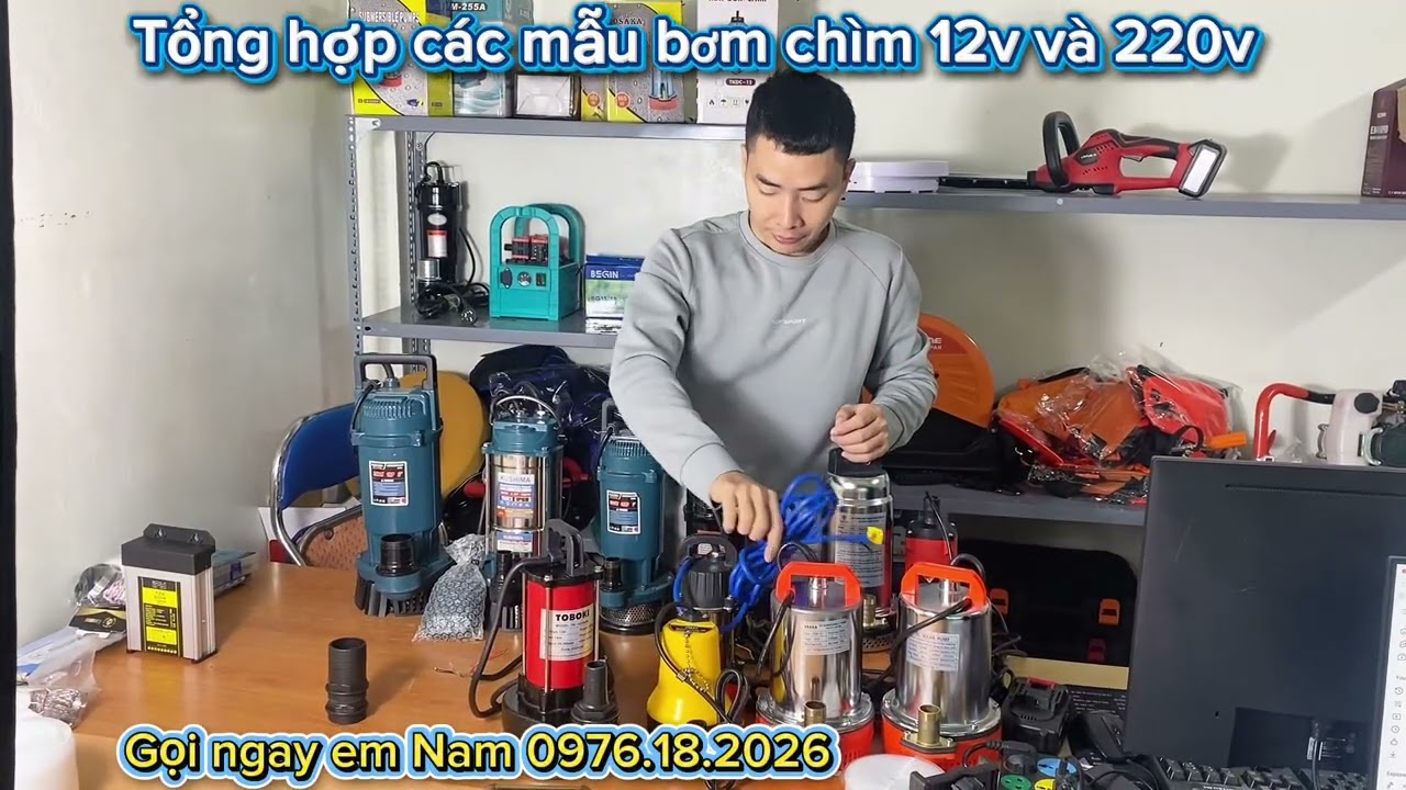 Tập 1 - Tổng hợp các mẫu máy bơm chìm 12v và 220v bán chạy nhất 2025 bên cửa hàng nhà em Nam 