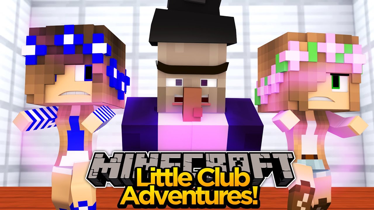 Minecraft Little club Adventures - Little Kelly & Little Carly SHRUNK BY A WITCH!!!