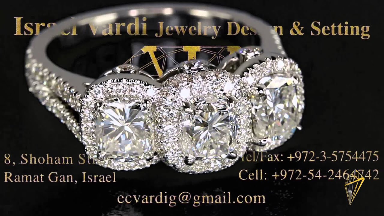 1024 three stone ring vardi israel jewelry