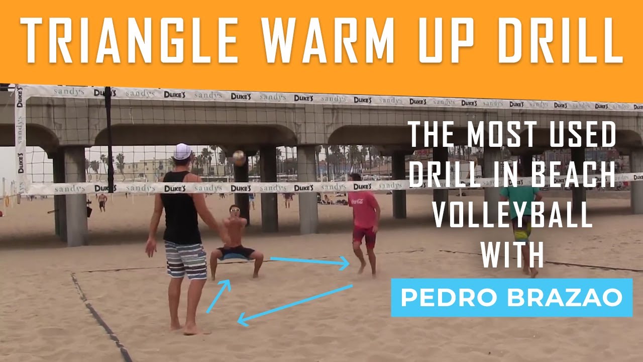 Triangle Warm Up Drill  – The Most Used Drill in Beach Volleyball with Pedro Brazao
