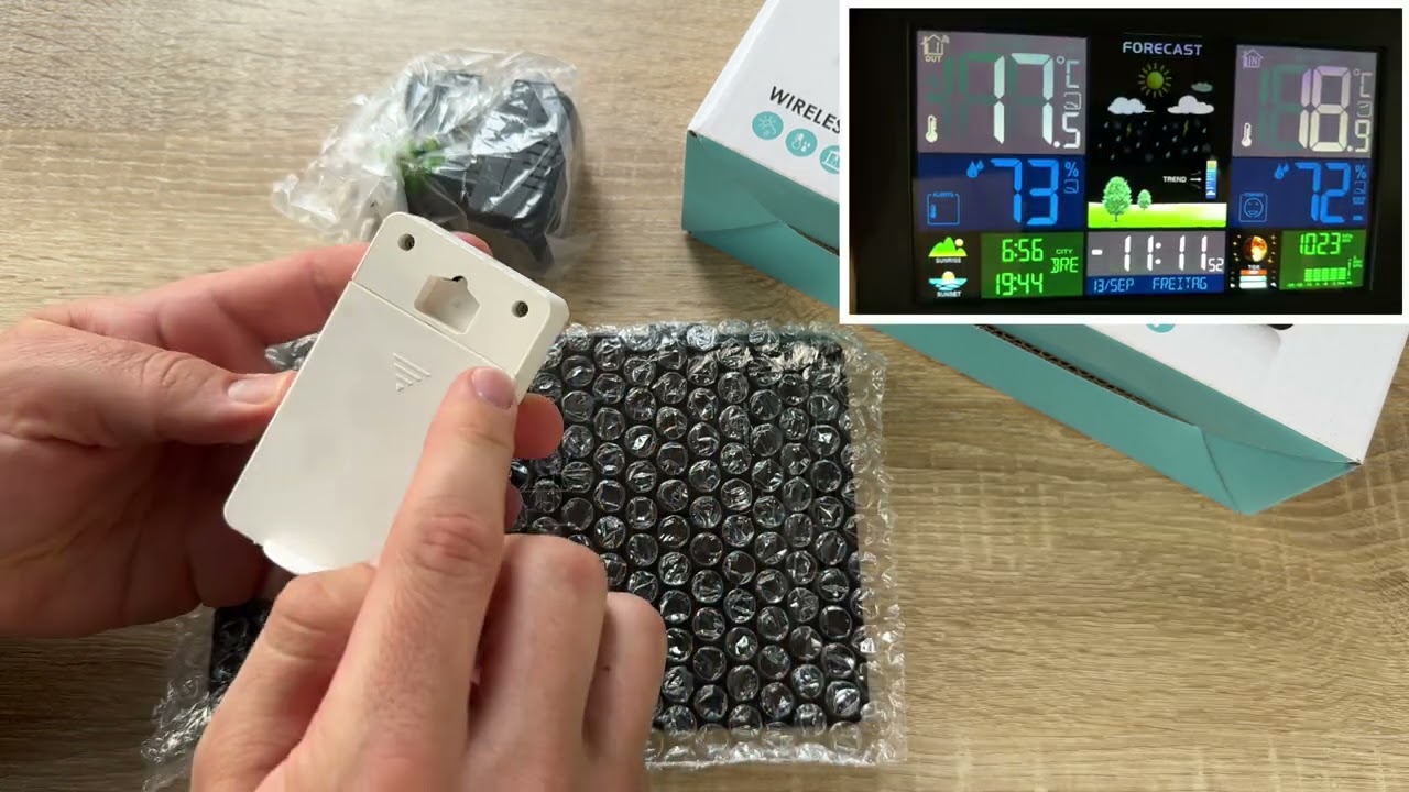 VOKSUN Wetterstation Funk mit Außensensor Digital Farbdisplay Funkwetterstation Unboxing & Anleitung