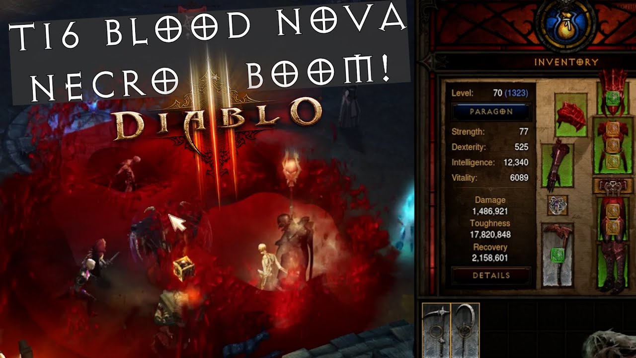 Lazy Vortex Nova Necro T16 & Bounty Build - Diablo 3 Season 27 Trag'Ouls Avatar Blood Nova