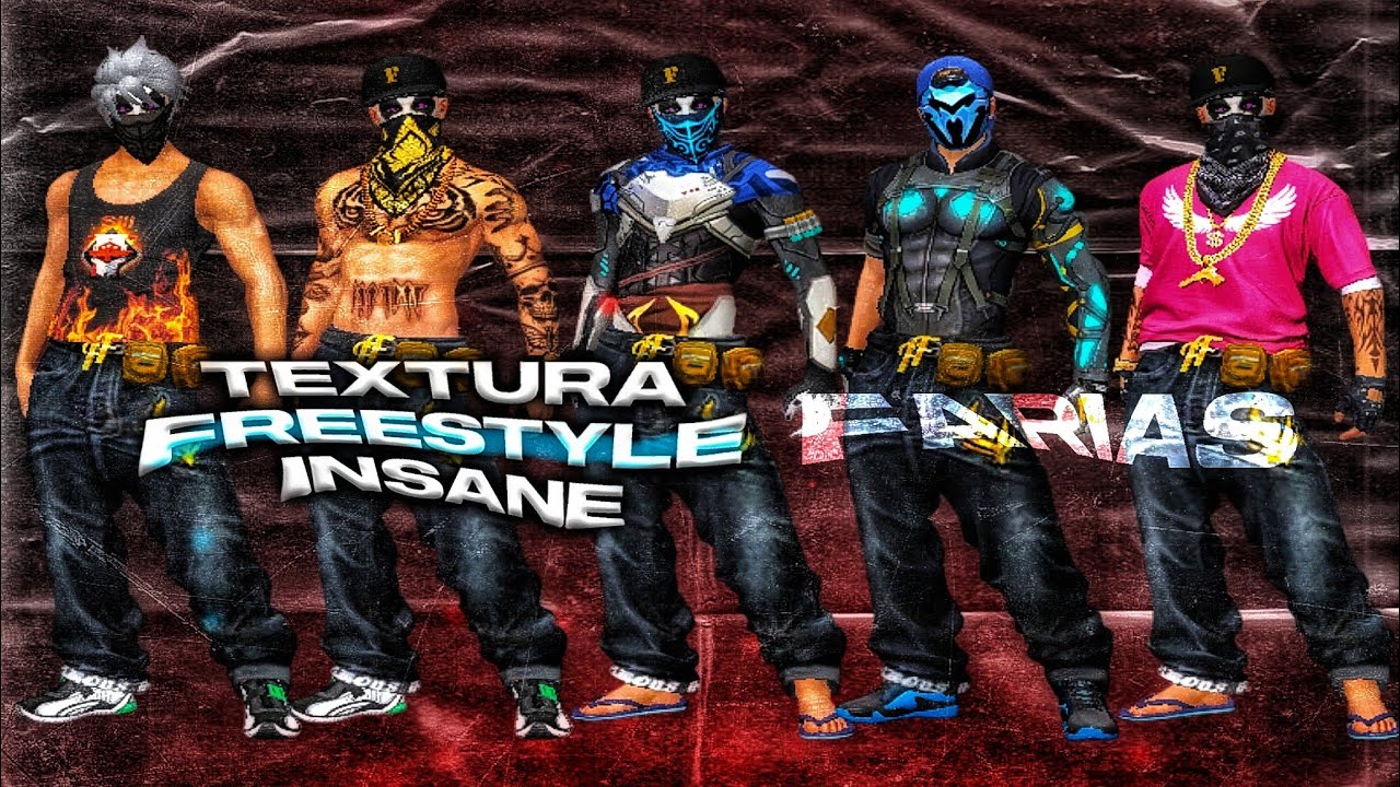 PACK DE TEXTURA 3D FREESTYLE ANT BAN! FREE FIRE NORMAL ANDROID E EMULADOR!! FARIAS FF