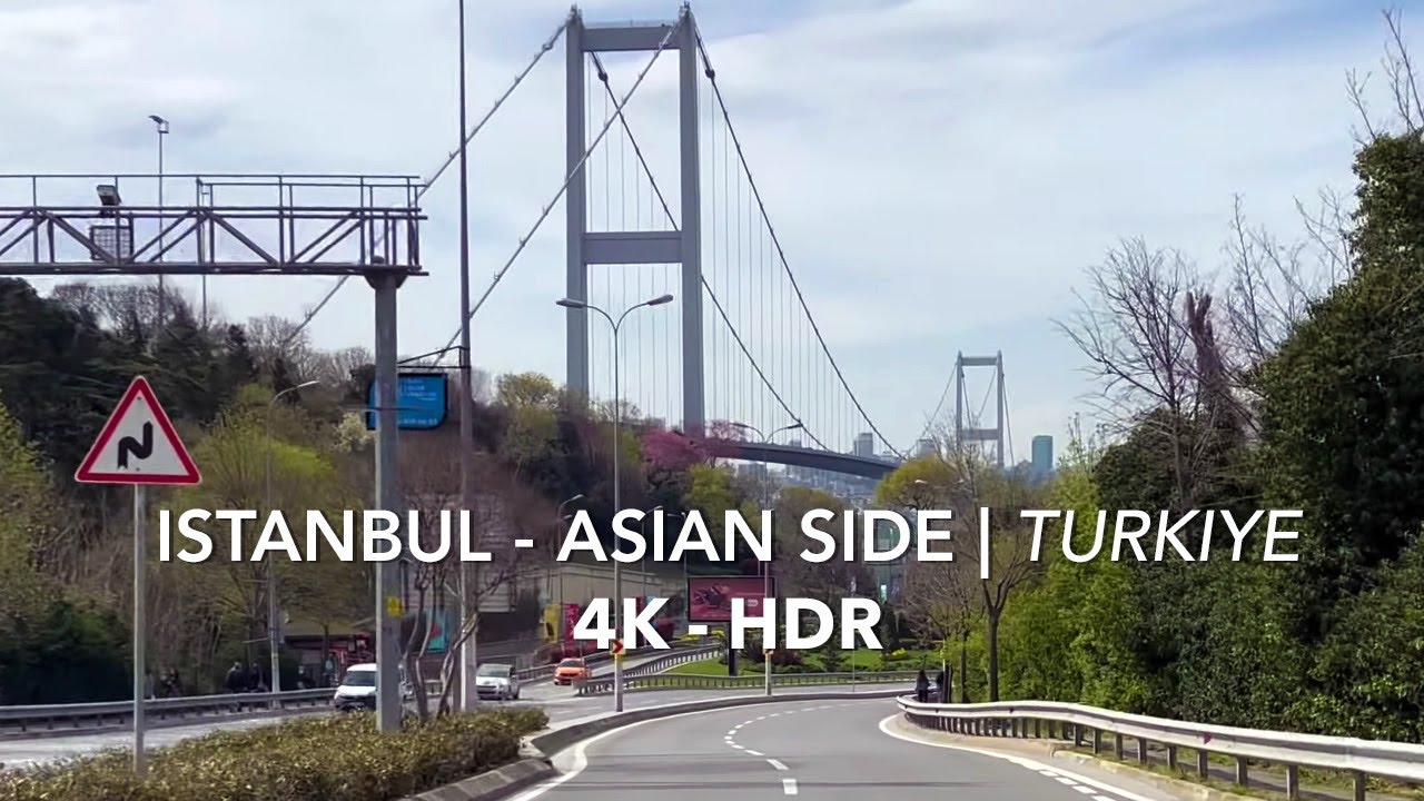 Driving in Istanbul 🇹🇷 Asian Side Tour | Bosphorus Bridge, Kadıköy, Moda Street [4K HDR]
