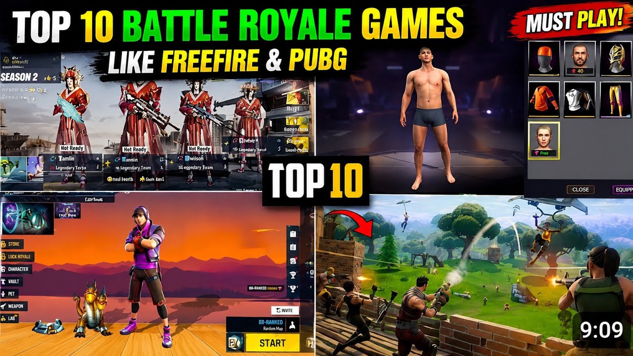 Top 10 Battle Royale Games Like Freefire & Pubg