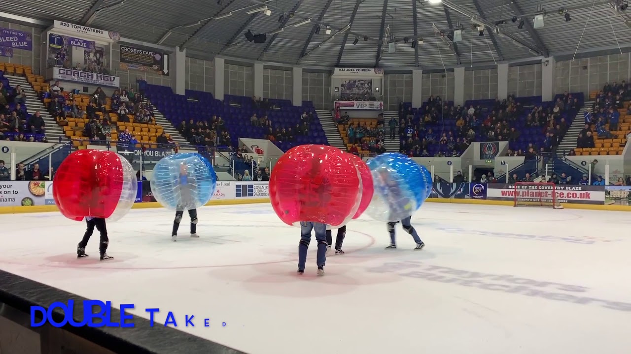 Bubble Football - ON ICE is BRUTAL - Coventry Blaze Vs Belfast Giants 2018 entertainment
