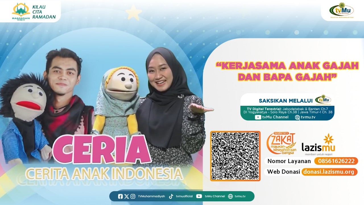 KERJASAMA ANAK GAJAH DAN BAPA GAJAH || CERIA