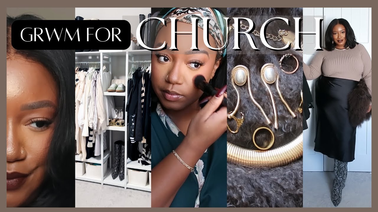 GRWM for Church Service! Black Woman Sunday Outfit Inspo #ootdfashion