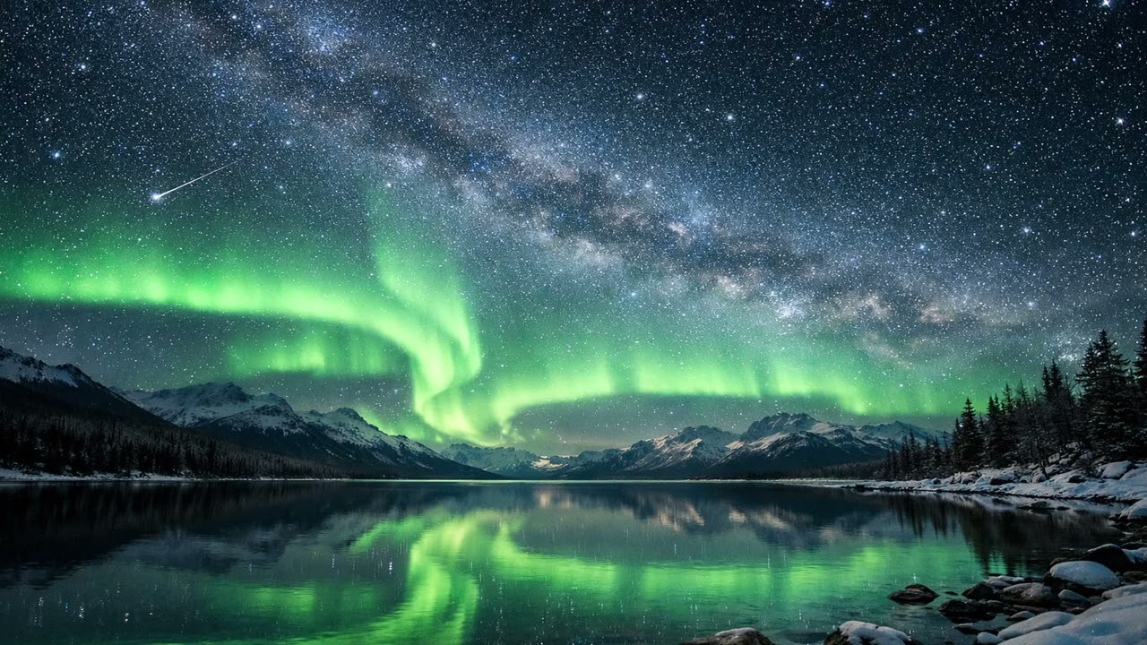 幻想的なオーロラと癒しの音楽｜睡眠・勉強・リラックス用  Magical Aurora & Healing Music | Sleep, Study & Relax
