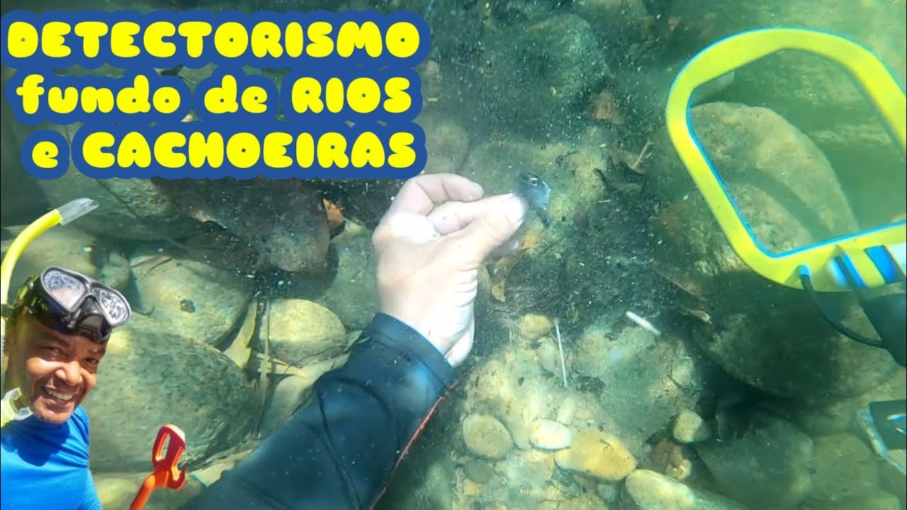 &Agrave; PROCURA de OBJETOS PERDIDOS DENTRO DO RIO #detectorismo #detectormetais #ouro