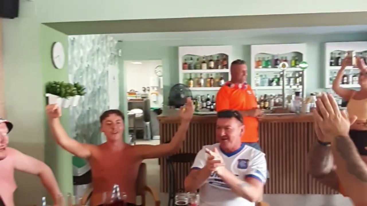 12th July 2024 Benidorm Orange March Half Time Refreshments Fun In The Sun Chamilys Bar