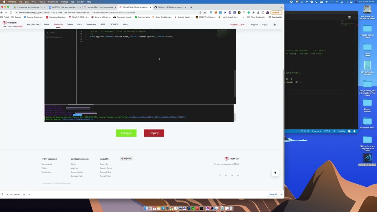 How to create new TRC20 Token in Nile testnet