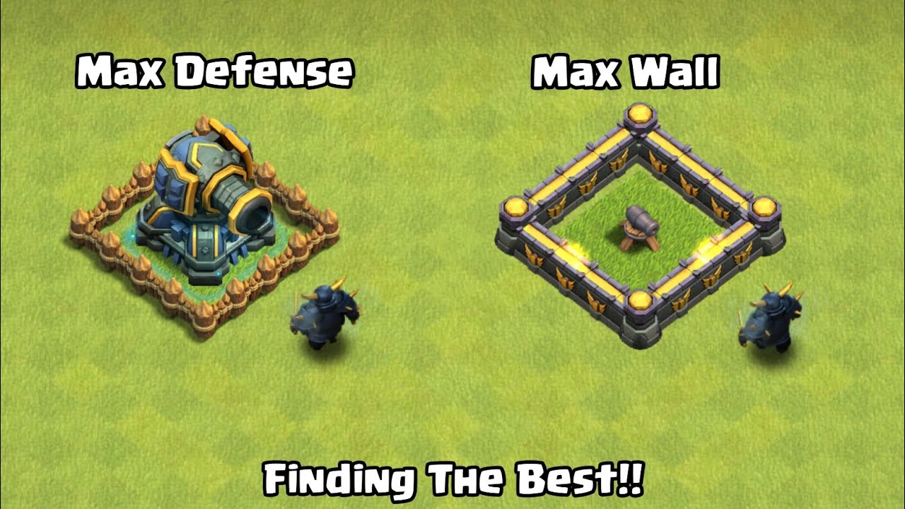 Wall vs Defense vs P.E.K.K.A - Clash of Clans